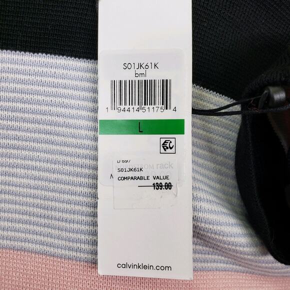 Calvin Klein Colorblock Striped Cardigan NEW - Picture 15 of 15